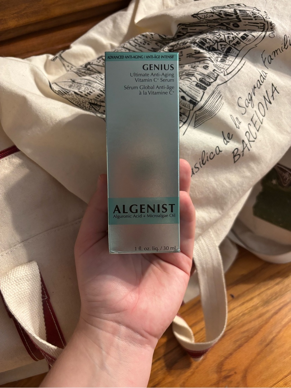 Algenist Vitamin C+ Anti-Aging Serum Box in Teal and Silver